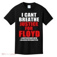 I Can't Breathe Justice For Floyd Kids T-Shirt thumb 0
