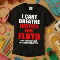 I Can't Breathe Justice For Floyd Kids T-Shirt thumb 3