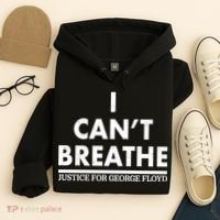 I Can't Breathe Justice For George Floyd Support BLM Hoodie thumb 4
