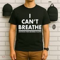I Can't Breathe Justice For George Floyd Support BLM T-Shirt thumb 6