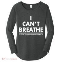 I Can't Breathe Justice For George Floyd Support BLM Women's Perfect Tri Tunic Long Sleeve Shirt thumb 0