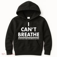 I Can't Breathe Justice For George Floyd Support BLM Kids Hoodie thumb 0