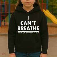 I Can't Breathe Justice For George Floyd Support BLM Kids Hoodie thumb 3