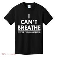 I Can't Breathe Justice For George Floyd Support BLM Kids T-Shirt thumb 0