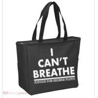 I Can't Breathe Justice For George Floyd Support BLM Tote Bag thumb 2