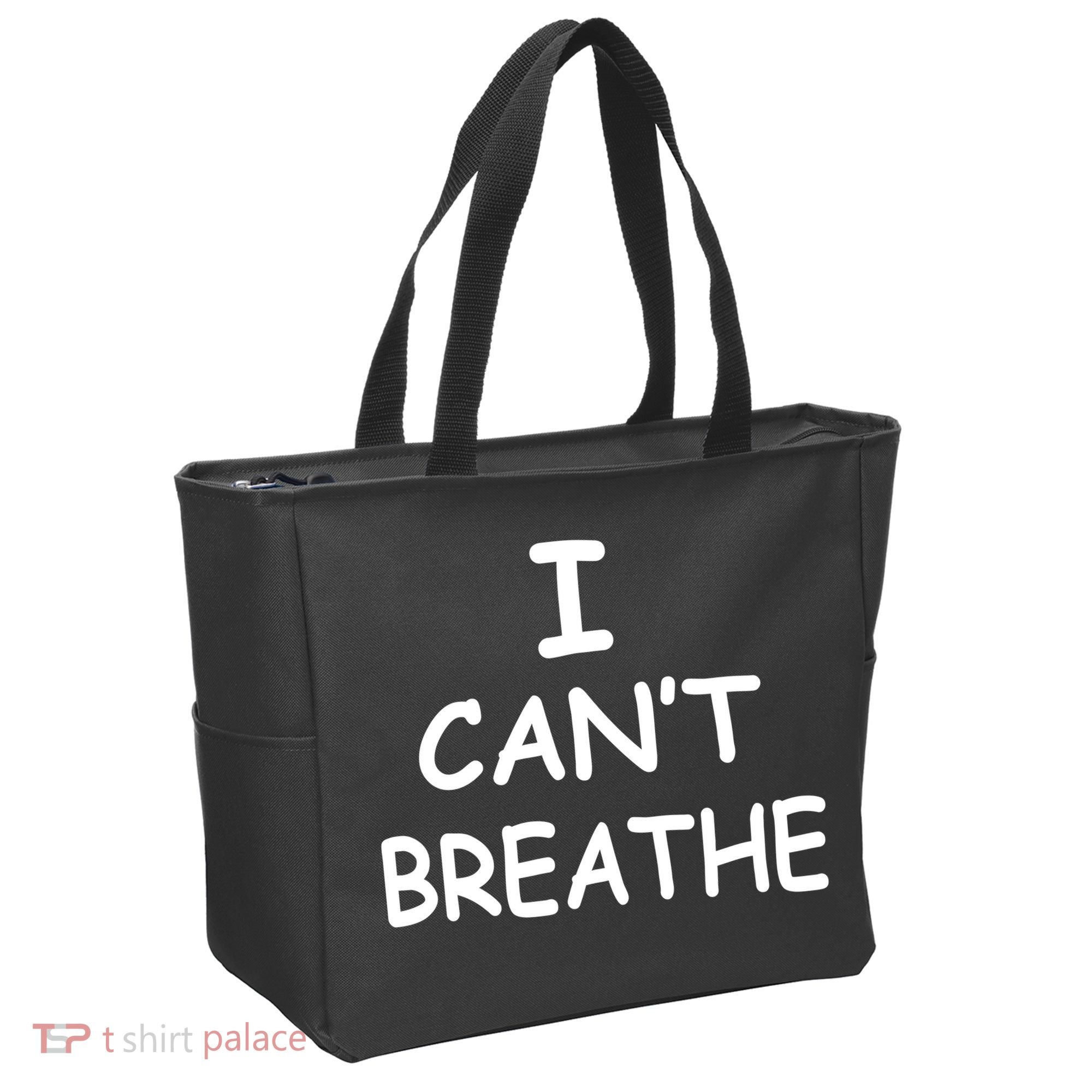 I Can't Breathe Protest Black Lives Matter Message Tote Bag