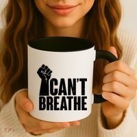 I Can't Breathe Protest Fist George Floyd Coffee Mug thumb 3