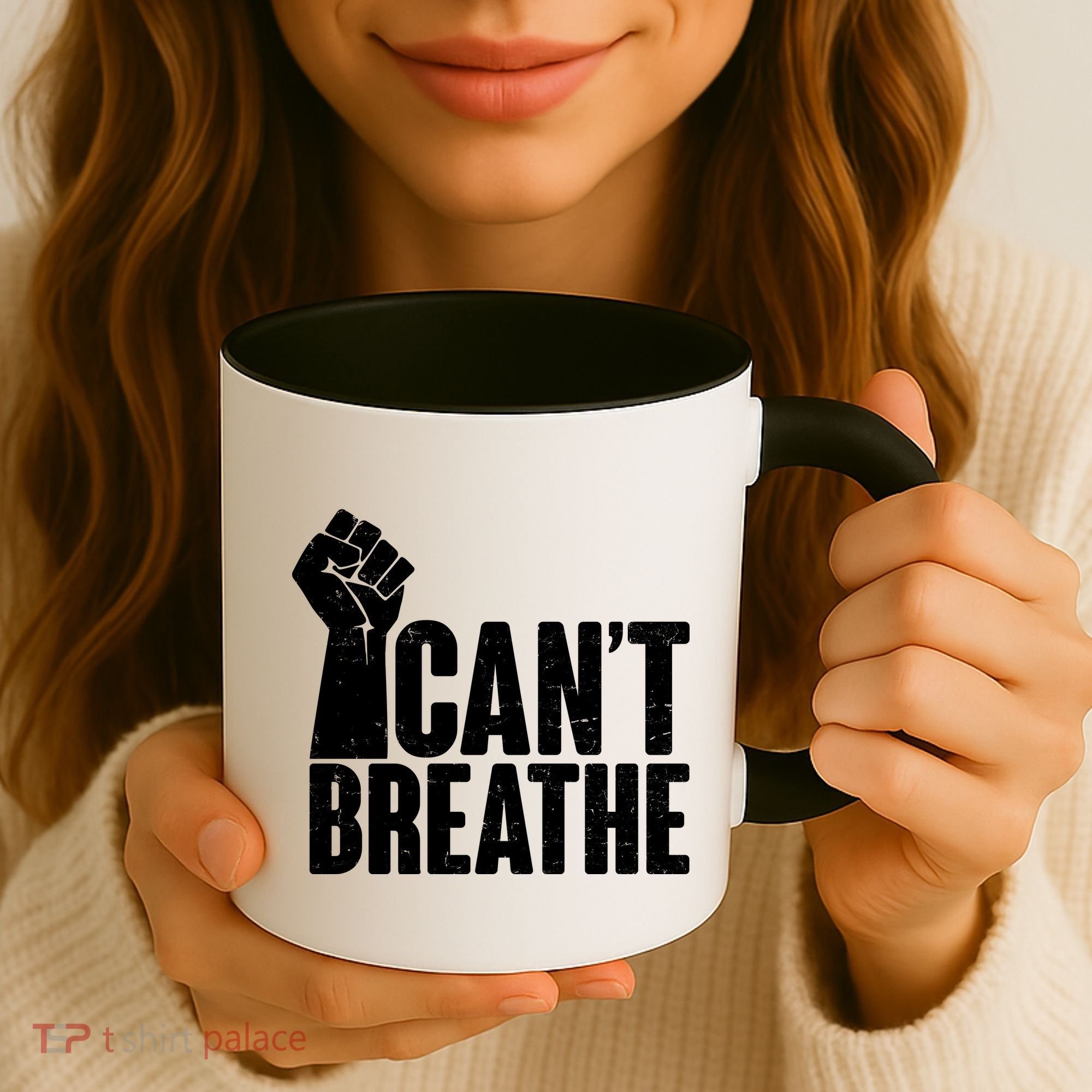 I Can't Breathe Protest Fist George Floyd Coffee Mug