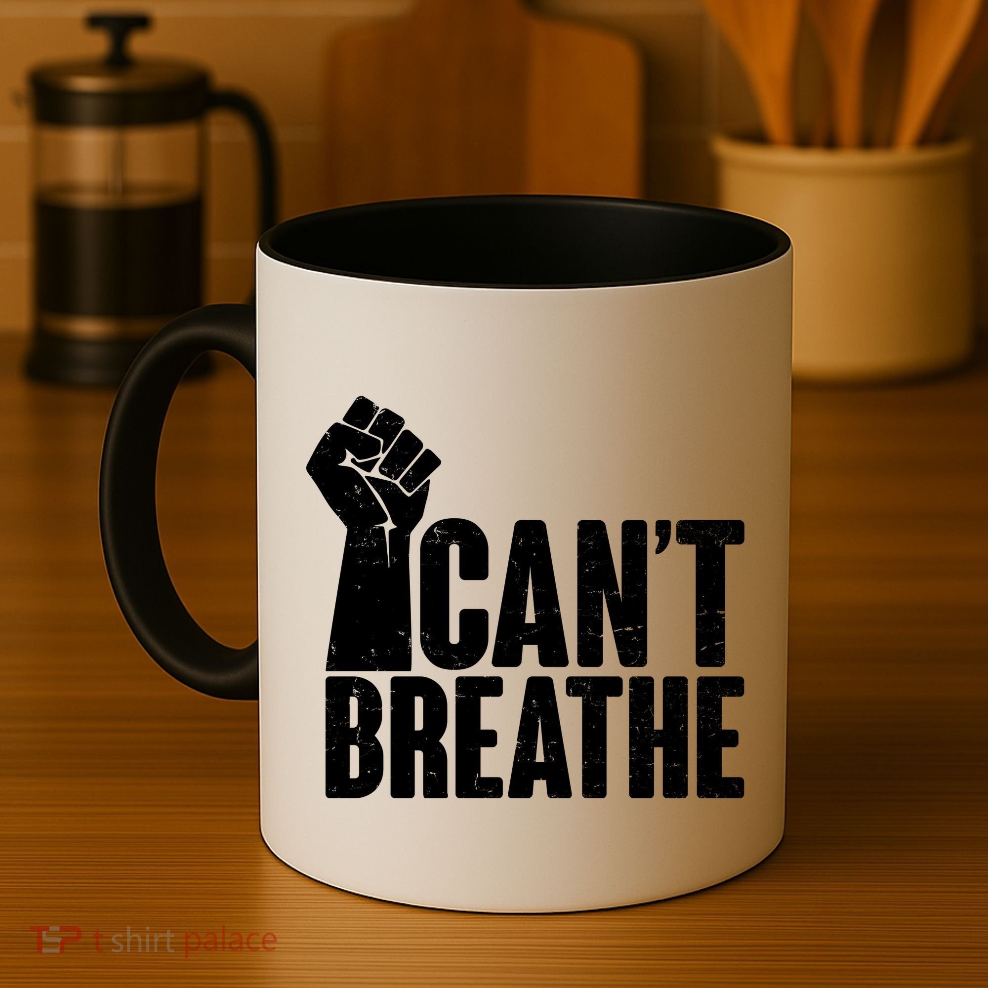 I Can't Breathe Protest Fist George Floyd Coffee Mug
