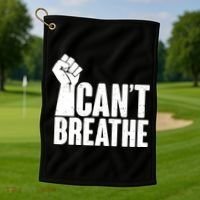 I Can't Breathe Protest Fist George Floyd Golf Towel thumb 1