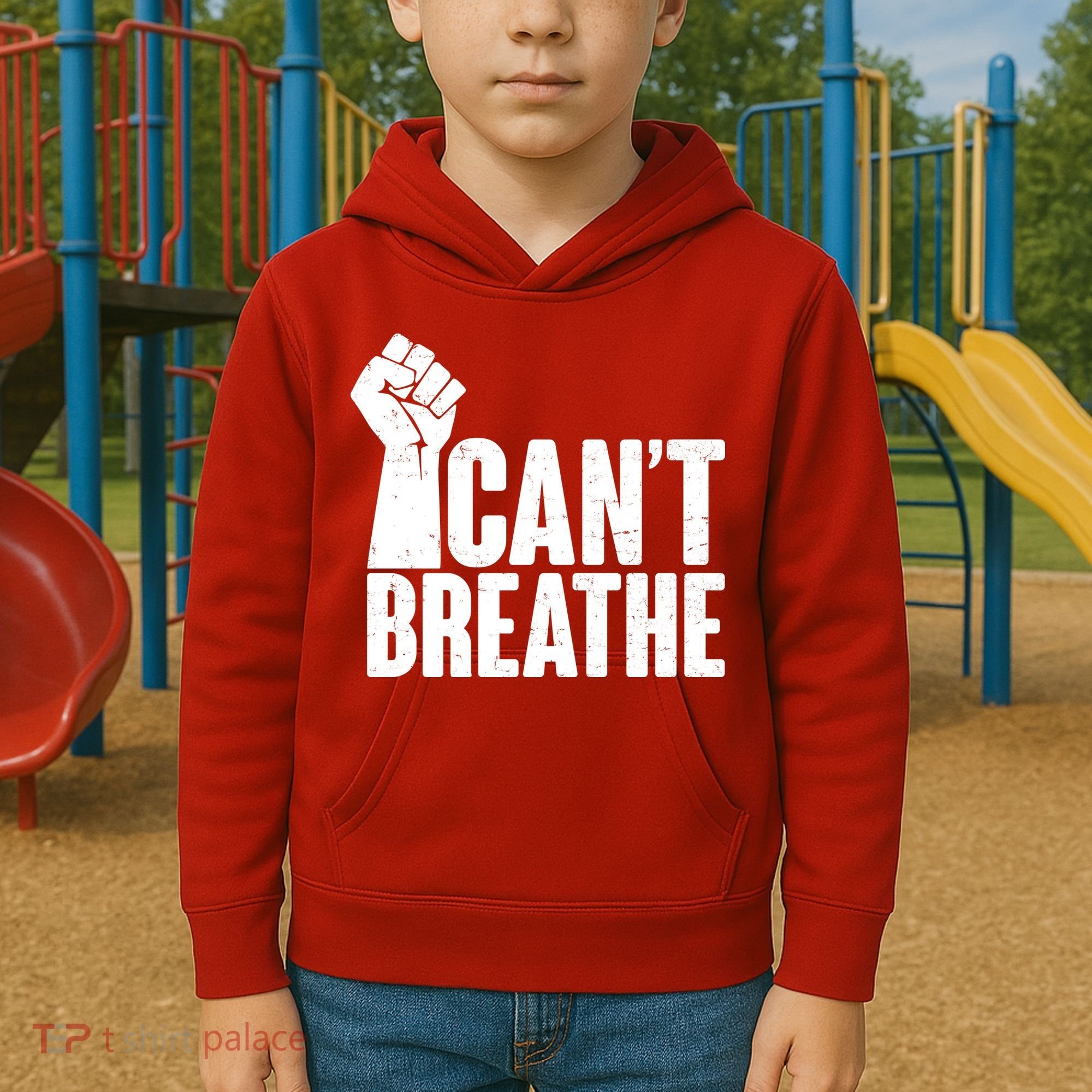 I Can't Breathe Protest Fist George Floyd Kids Hoodie