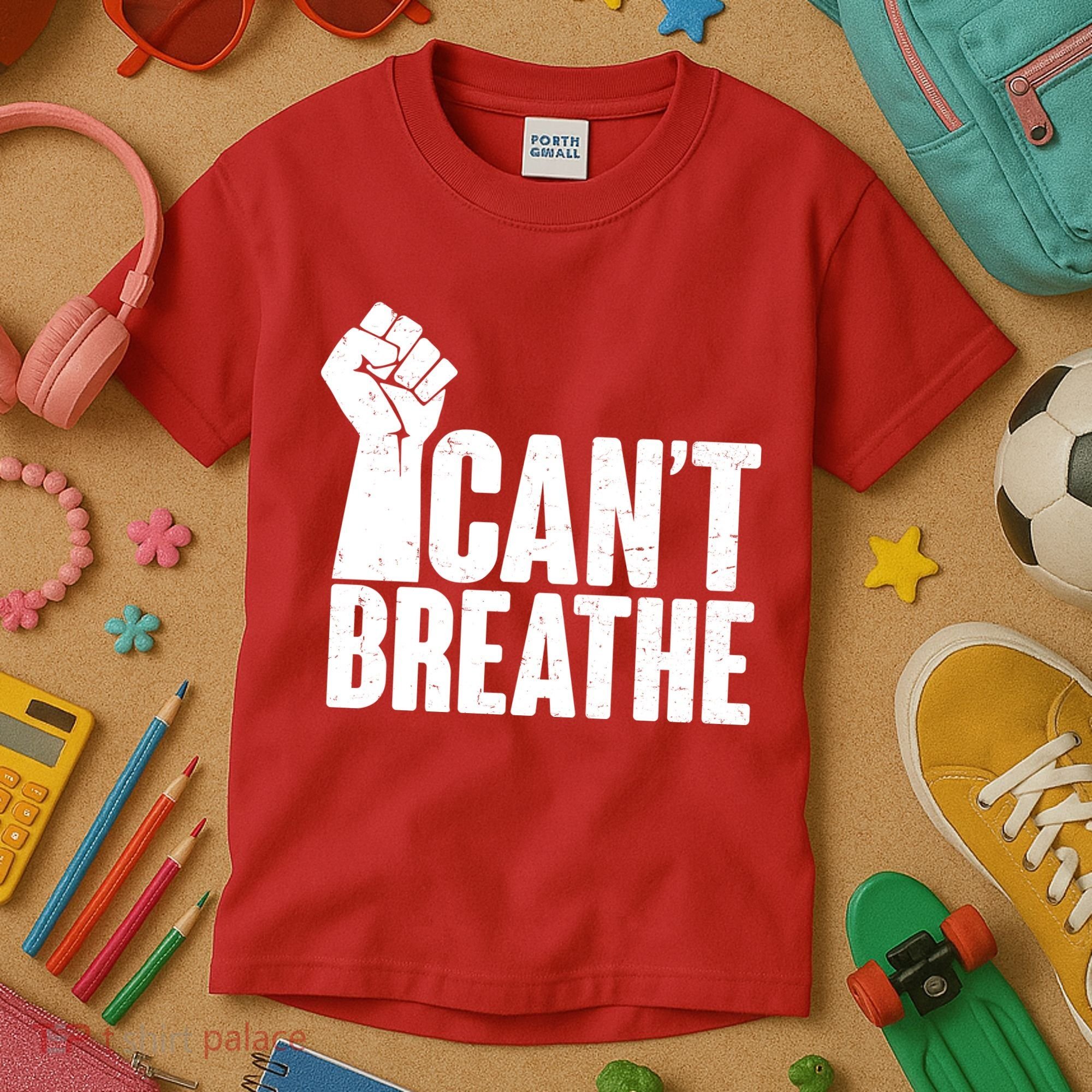 I Can't Breathe Protest Fist George Floyd Kids T-Shirt
