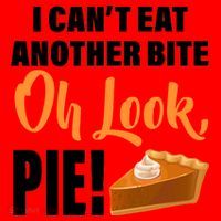 I Can't Eat Another Bite Oh Look PIE! Santa Hat thumb 1