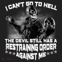 I Can't Go To Hell The Devil Has A Restraining Order Against Me Beanie thumb 2