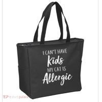 I Can't Have Kids My Cat Is Allergic Tote Bag thumb 2