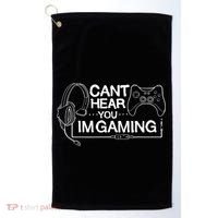 I Can't Hear You I'm Gaming Funny Gamer Golf Towel thumb 0