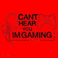 I Can't Hear You I'm Gaming Funny Gamer Santa Hat thumb 1