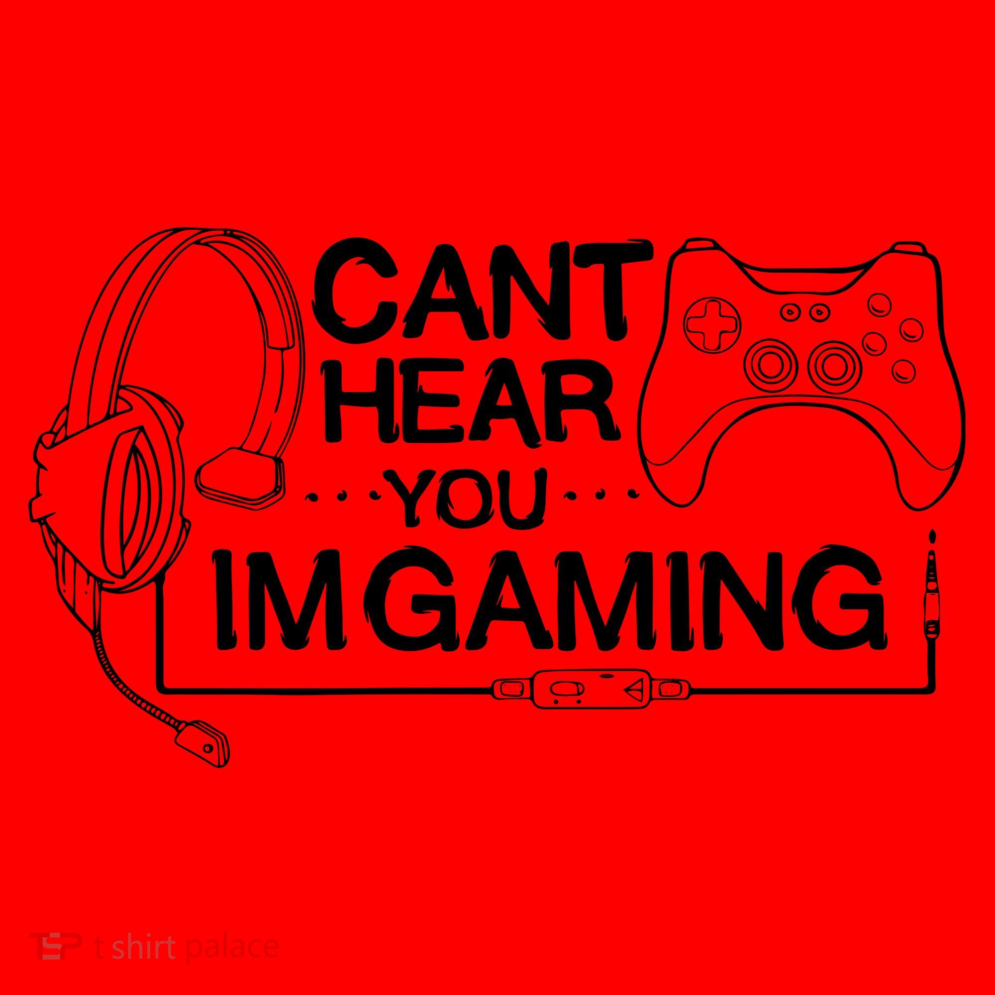 I Can't Hear You I'm Gaming Funny Gamer Santa Hat