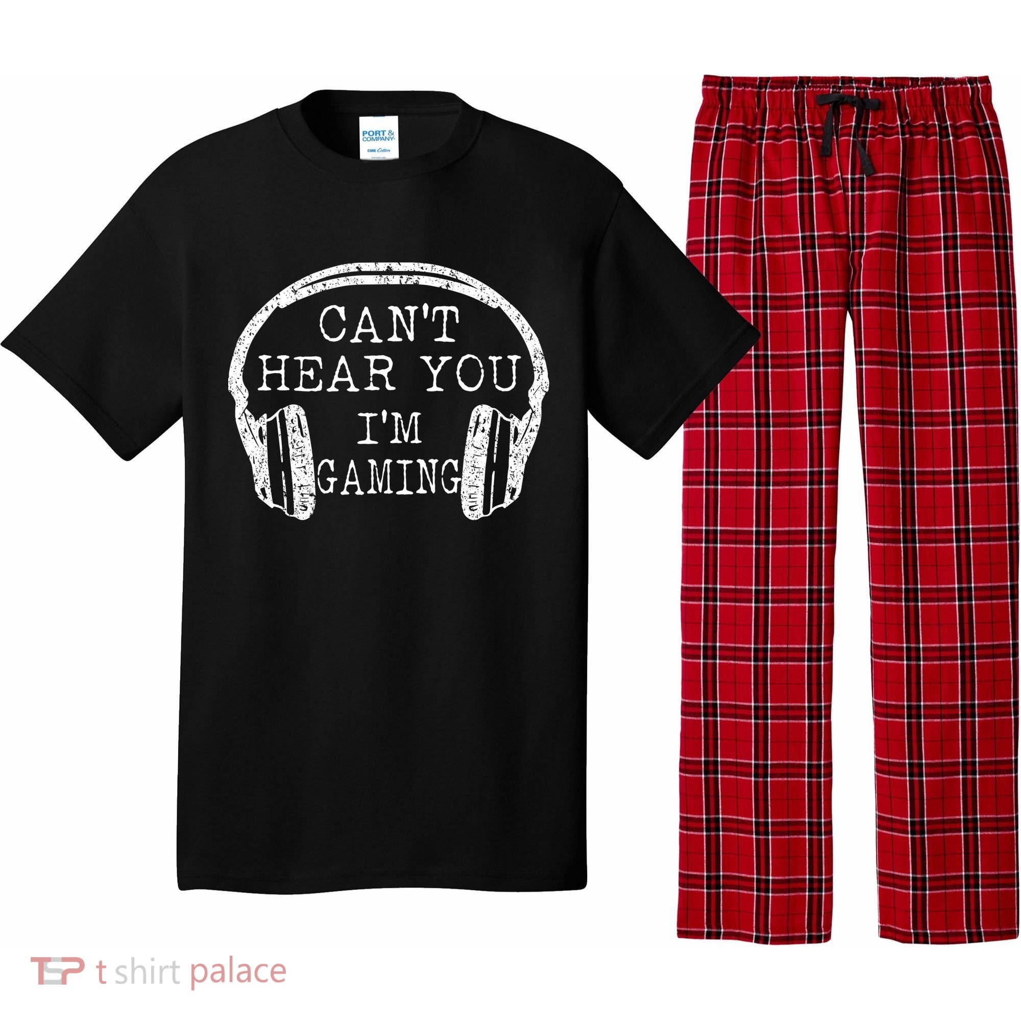 I Can't Hear You I'm Gaming Headphones Gamer Pajama Set