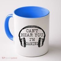 I Can't Hear You I'm Gaming Headphones Gamer Coffee Mug thumb 0