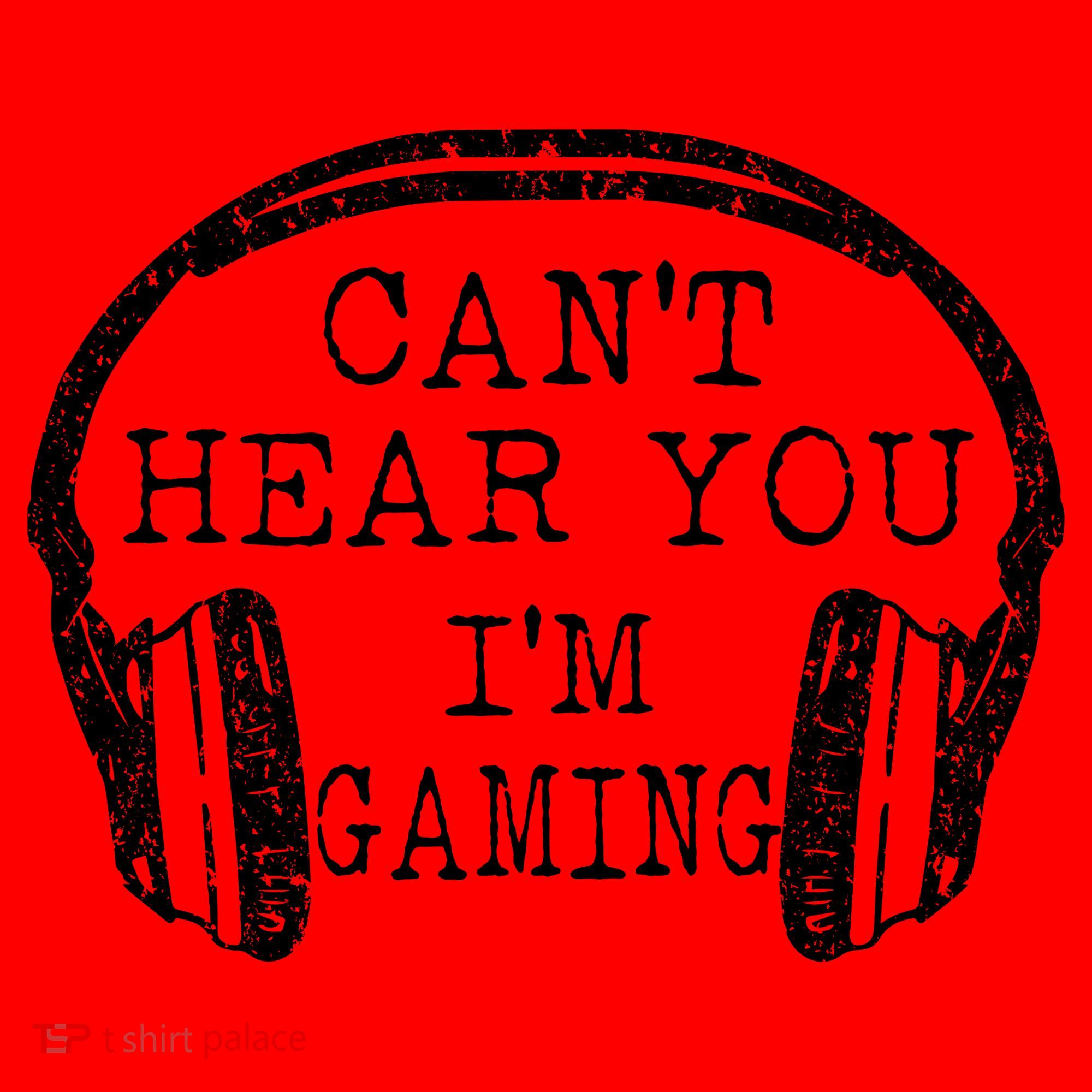 I Can't Hear You I'm Gaming Headphones Gamer Santa Hat
