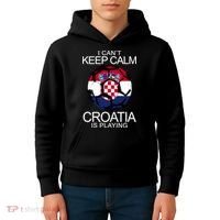 I Can't Keep Calm Croatia Is Playing Kids Hoodie thumb 4