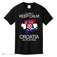 I Can't Keep Calm Croatia Is Playing Kids T-Shirt thumb 0