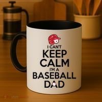 I Can't Keep Calm I'm A Baseball Dad Coffee Mug thumb 4