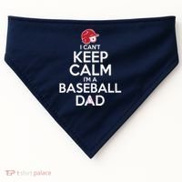 I Can't Keep Calm I'm A Baseball Dad USA-Made Doggie Bandana thumb 0