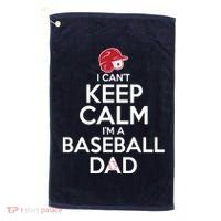 I Can't Keep Calm I'm A Baseball Dad Golf Towel thumb 0