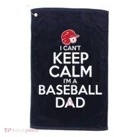 I Can't Keep Calm I'm A Baseball Dad Golf Towel thumb 0