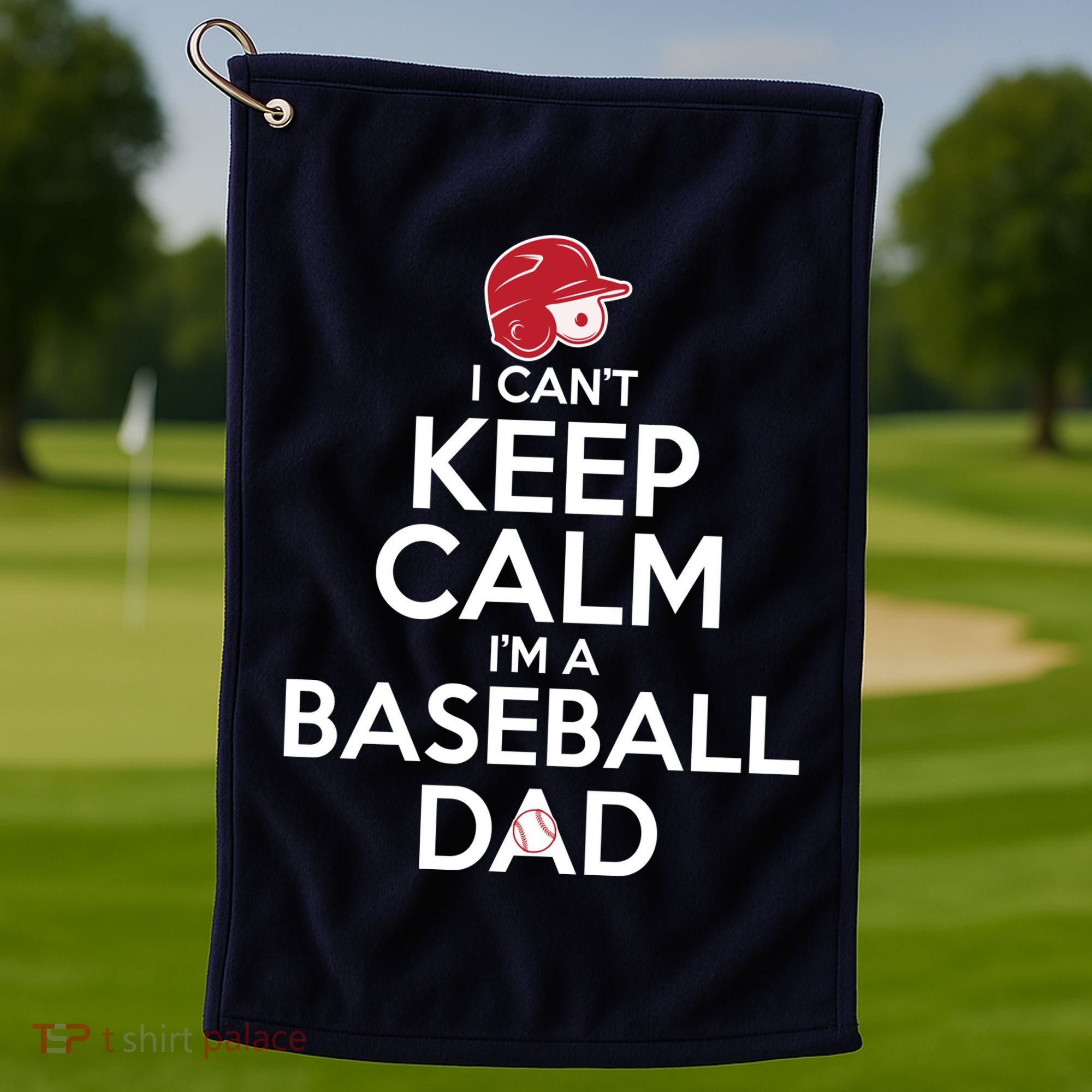 I Can't Keep Calm I'm A Baseball Dad Golf Towel