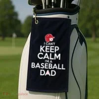 I Can't Keep Calm I'm A Baseball Dad Golf Towel thumb 2