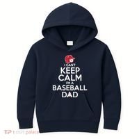I Can't Keep Calm I'm A Baseball Dad Kids Hoodie thumb 0