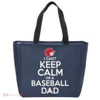 I Can't Keep Calm I'm A Baseball Dad Tote Bag thumb 0