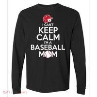 I Can't Keep Calm I'm A Baseball Mom Comfort Colors Heavyweight Long Sleeve T-Shirt thumb 0