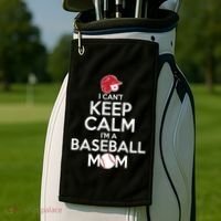 I Can't Keep Calm I'm A Baseball Mom Golf Towel thumb 2