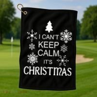 I Can't Keep Calm It's Christmas Golf Towel thumb 1