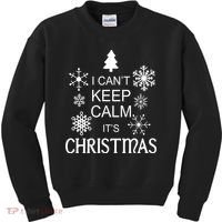 I Can't Keep Calm It's Christmas Kids Sweatshirt thumb 0
