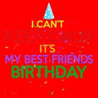 I Can't Keep Calm It's My Best Friends Birthday Santa Hat thumb 1