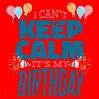 I Can't Keep Calm It's My Birthday Santa Hat thumb 1