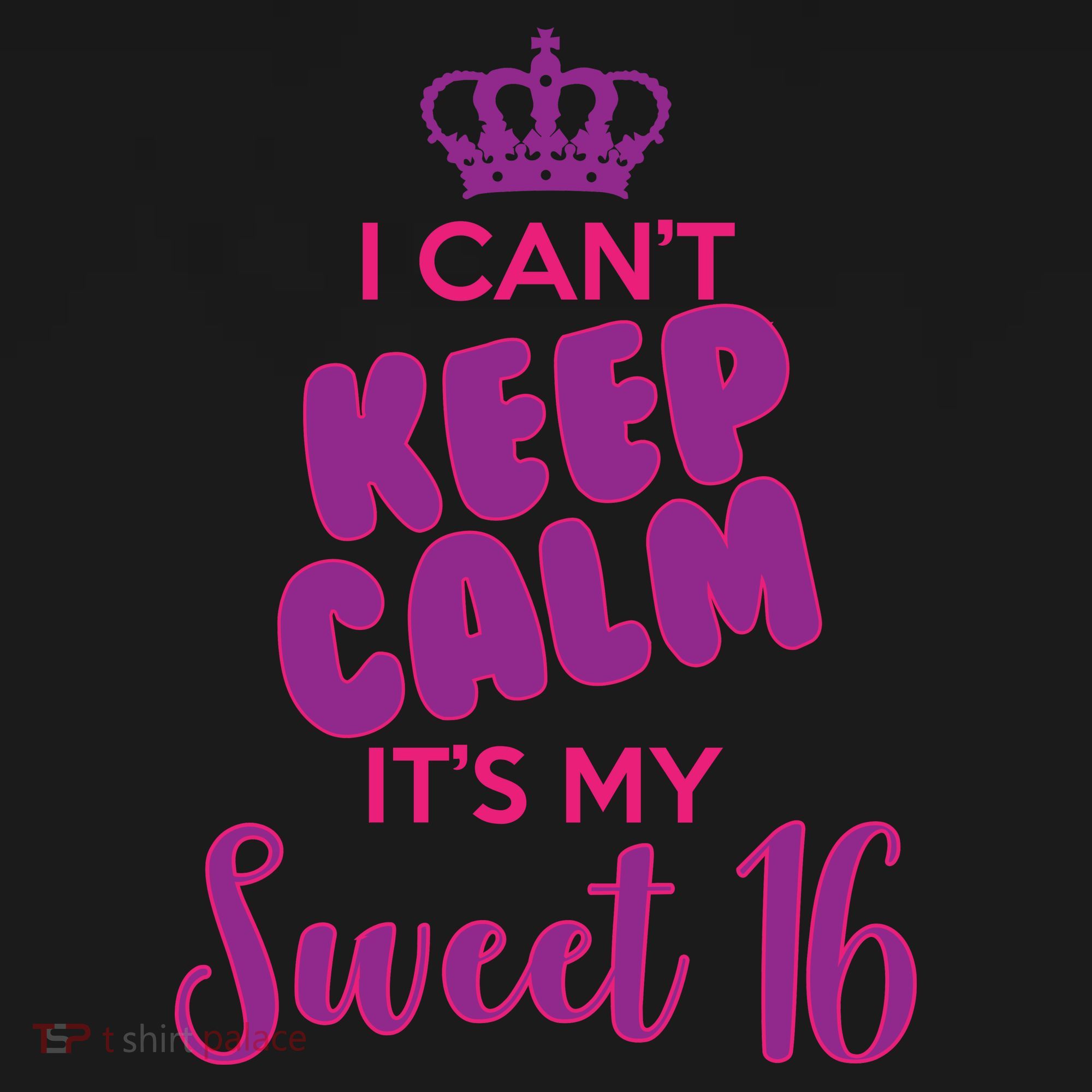I Can't Keep Calm It's My Sweet 16 Tall Sweatshirt