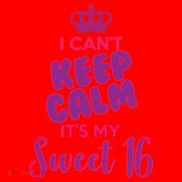 I Can't Keep Calm It's My Sweet 16 Santa Hat thumb 1