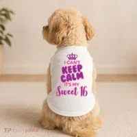 I Can't Keep Calm It's My Sweet 16 Doggie Tank thumb 2