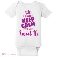 I Can't Keep Calm It's My Sweet 16 Baby Bodysuit thumb 0
