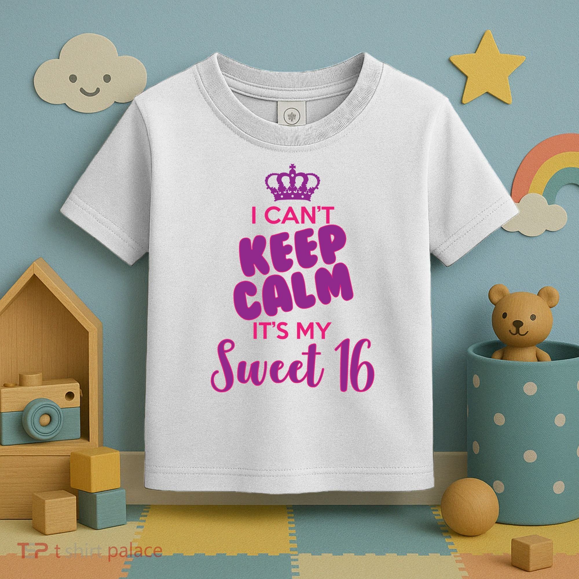 I Can't Keep Calm It's My Sweet 16 Toddler T-Shirt