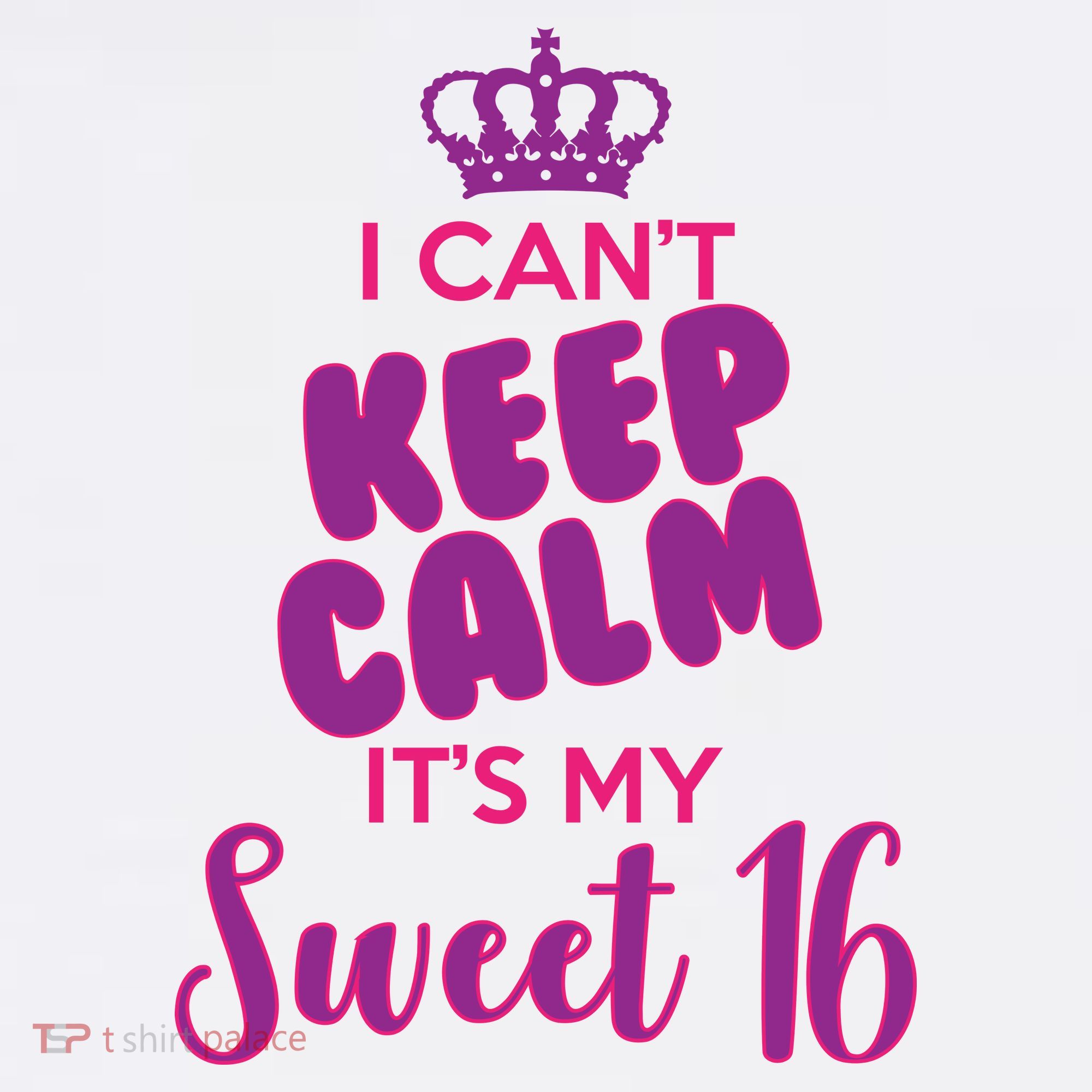 I Can't Keep Calm It's My Sweet 16 Kids Long Sleeve Shirt
