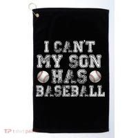 I Can't My Son Has Baseball Golf Towel thumb 0