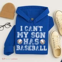I Can't My Son Has Baseball Hoodie thumb 4