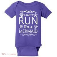 I Can't Run I'm A Mermaid Baby Bodysuit thumb 0